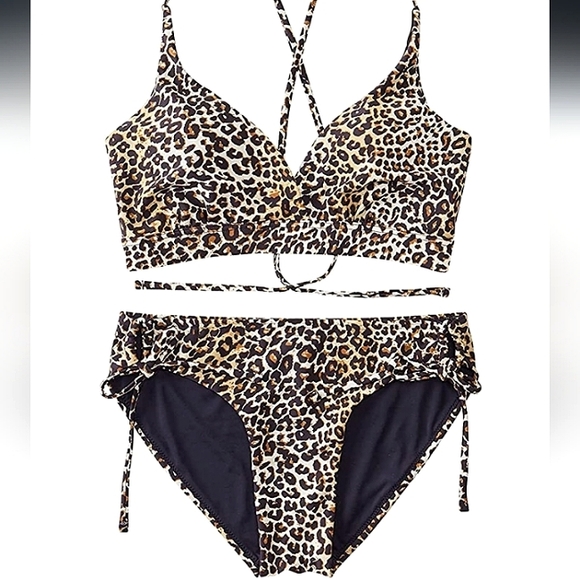☆L@@K☆NWT Women's/Juniors Sexy Cheetah Animal Print Bikini Set☆Large - Picture 6 of 16